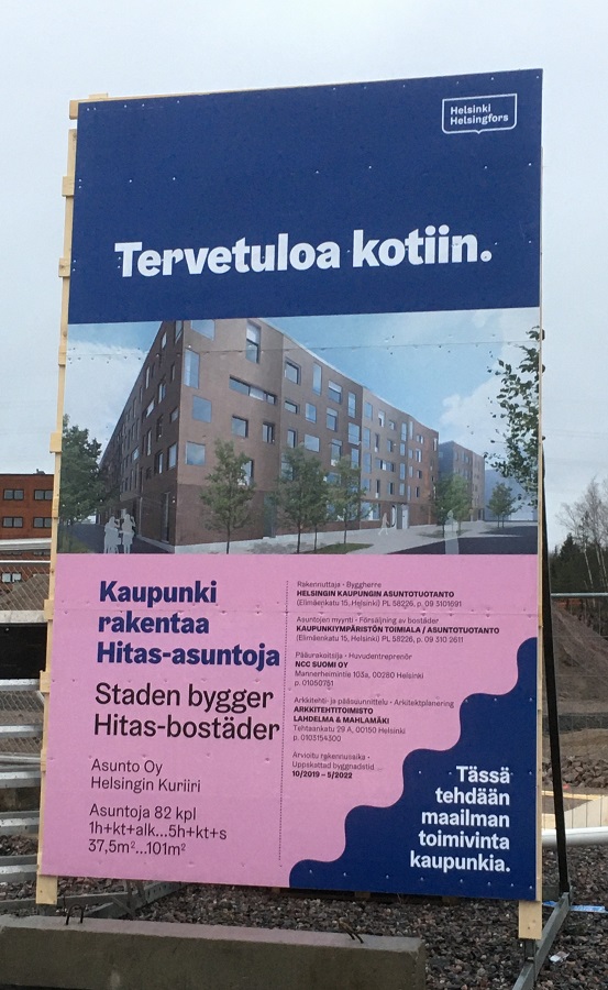 kuva 3 Kuriirin työmaakyltti vko49